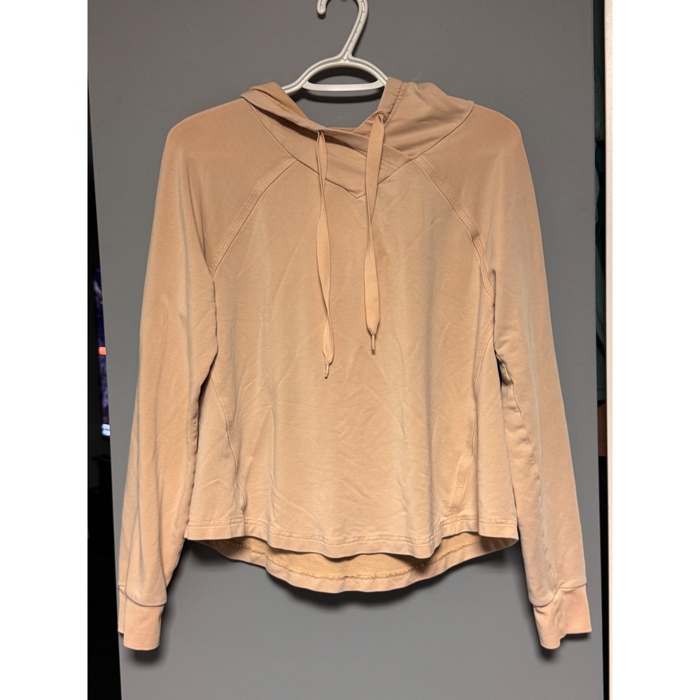 Athleta Buttery Beige Boardwalk High Hip Hoodie Women's Small Sweatshirt‎ Cozy